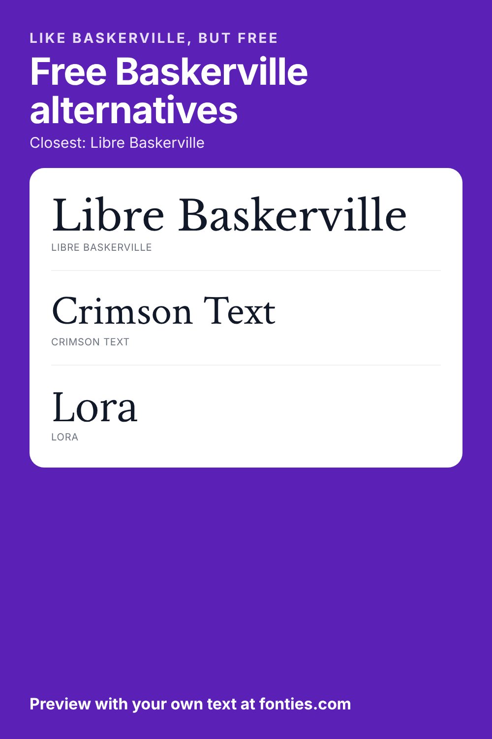 Free Baskerville alternatives