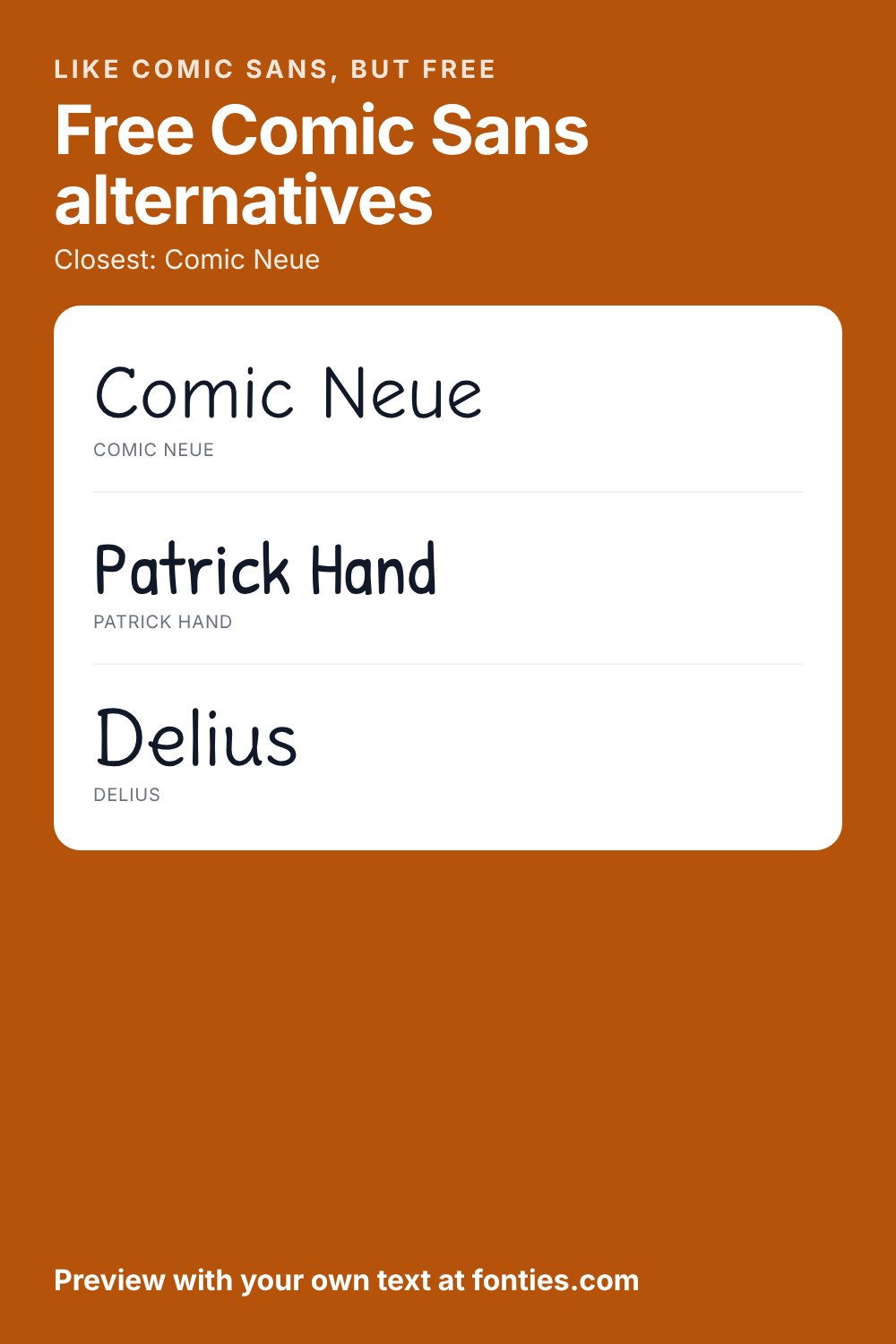 Free Comic Sans alternatives