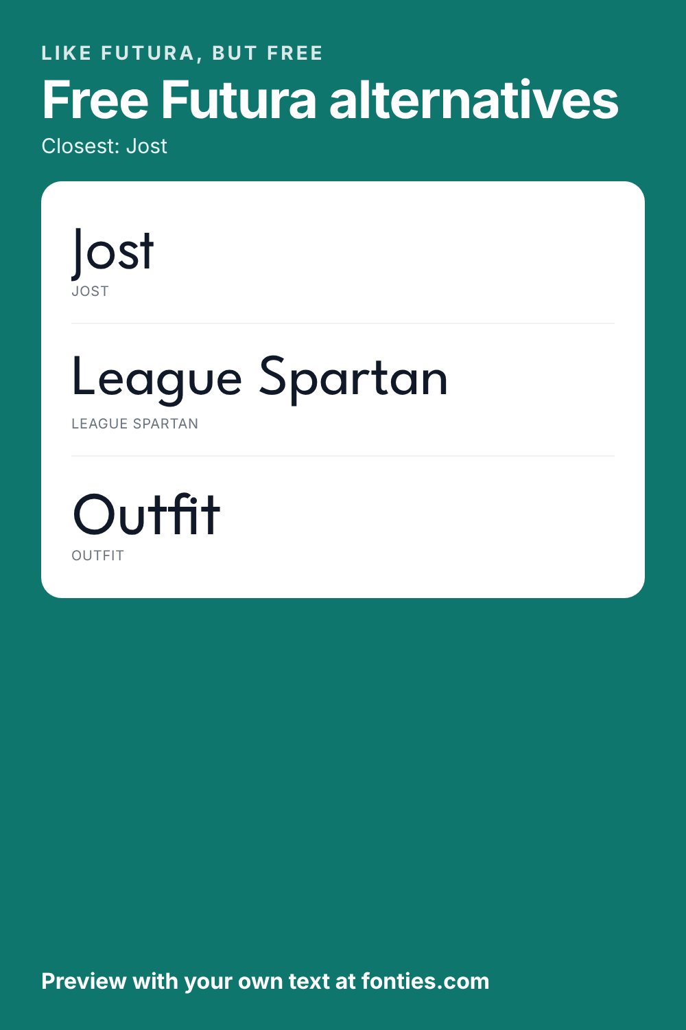 Free Futura alternatives
