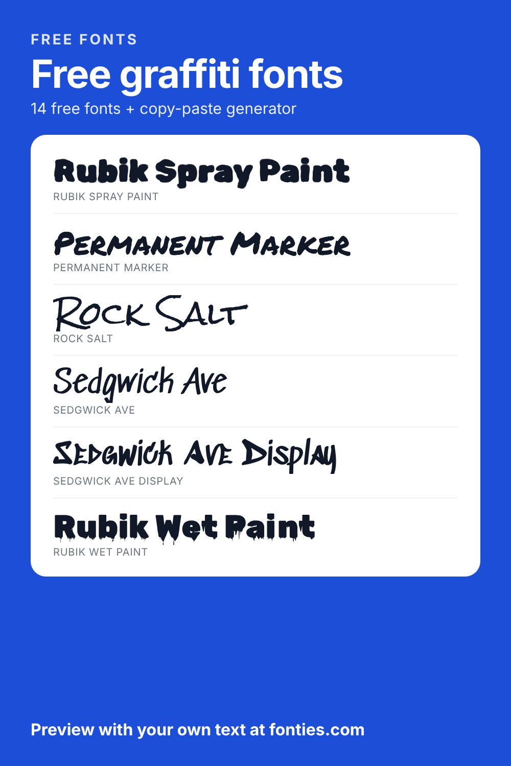 Free graffiti fonts