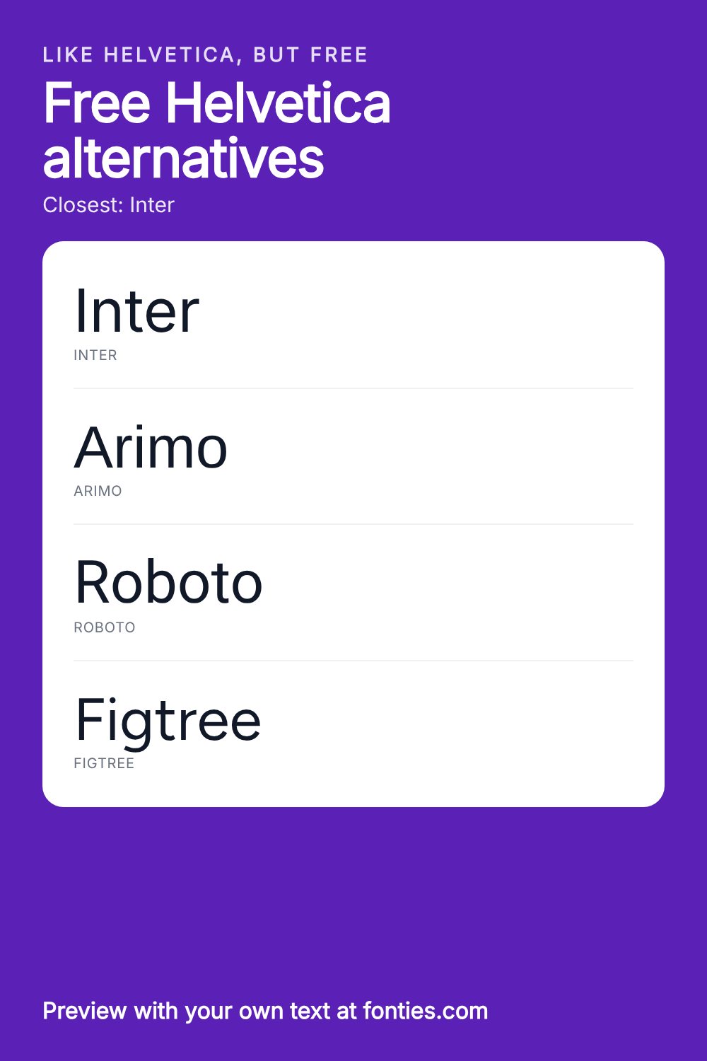 Free Helvetica alternatives